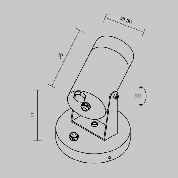 Настенный светильник (бра) Outdoor O025WL-01B