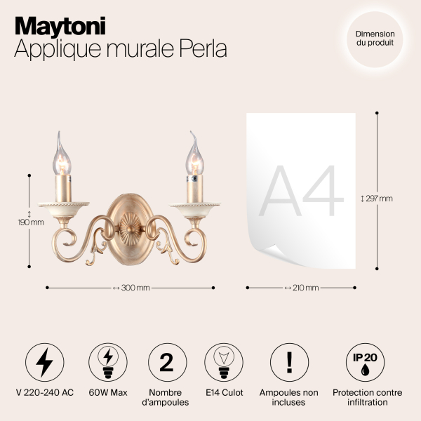 Настенный светильник (бра) Maytoni ARM337-02-R