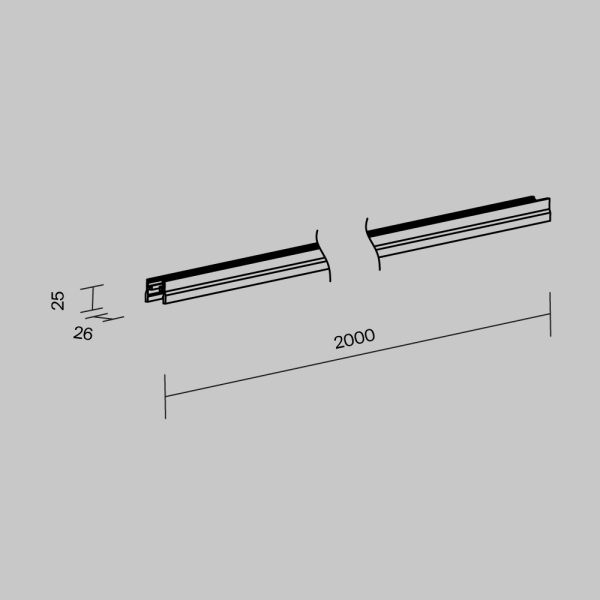 Профиль Outdoor O-TR001-P-W2M Профиль Outdoor O-TR001-P-W2M