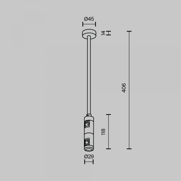 Комплектующие для трековой системы Technical TRA158C-D1-BS