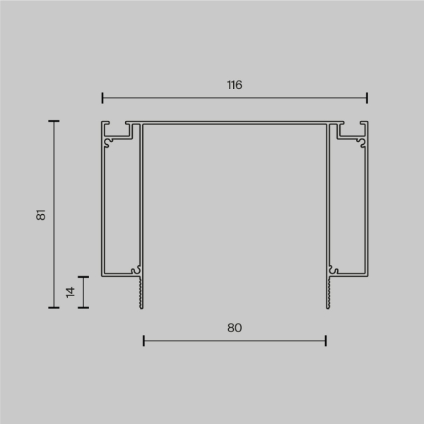 Профиль Technical ALM-11681-PL-W-2M Профиль Technical ALM-11681-PL-W-2M