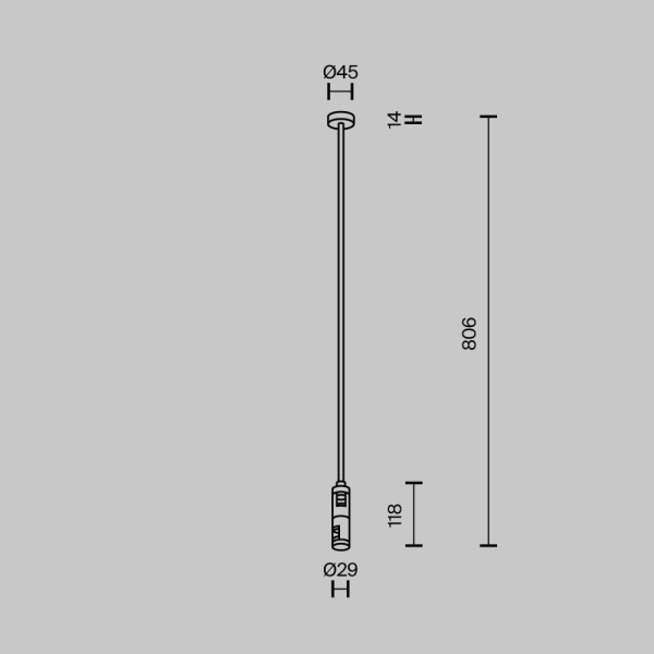 Комплектующие для трековой системы Technical TRA159C-D1-PT