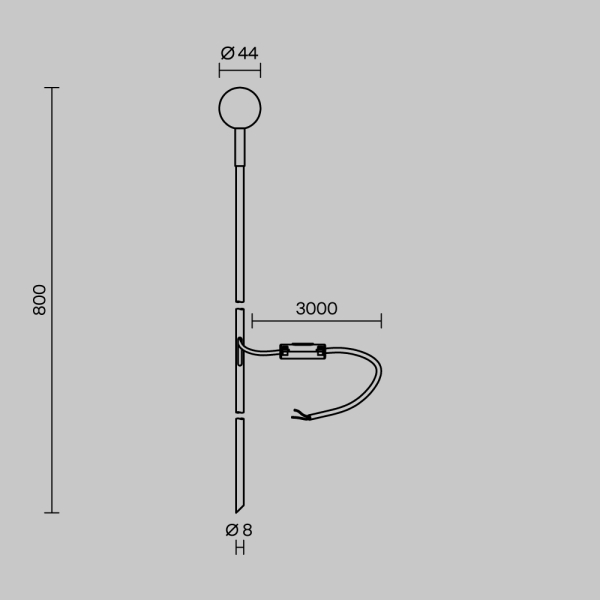 Ландшафтный светильник Outdoor O523FL-L2BS3K