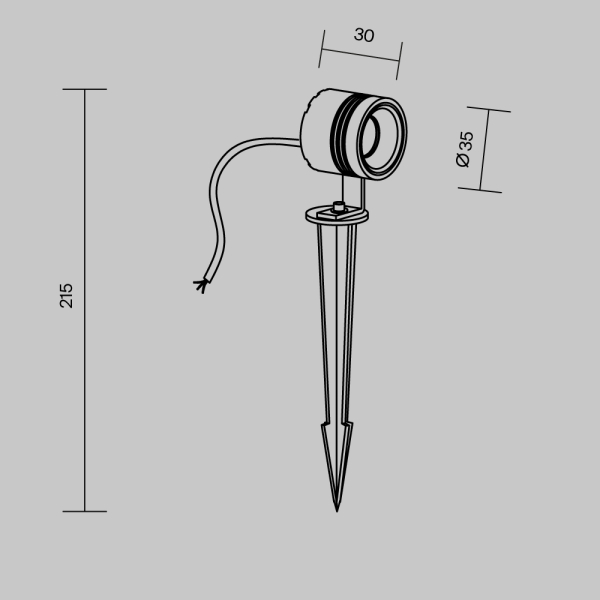 Ландшафтный светильник Outdoor O493FL-L3GF3K Ландшафтный светильник Outdoor O493FL-L3GF3K
