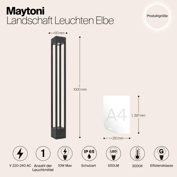 Ландшафтный светильник Outdoor O424FL-L10GF Ландшафтный светильник Outdoor O424FL-L10GF