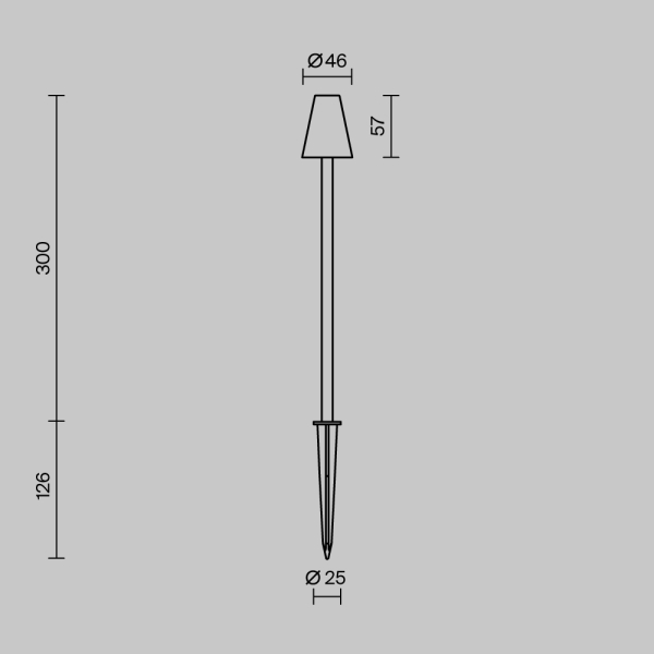 Ландшафтный светильник Outdoor O504FL-L1B3K