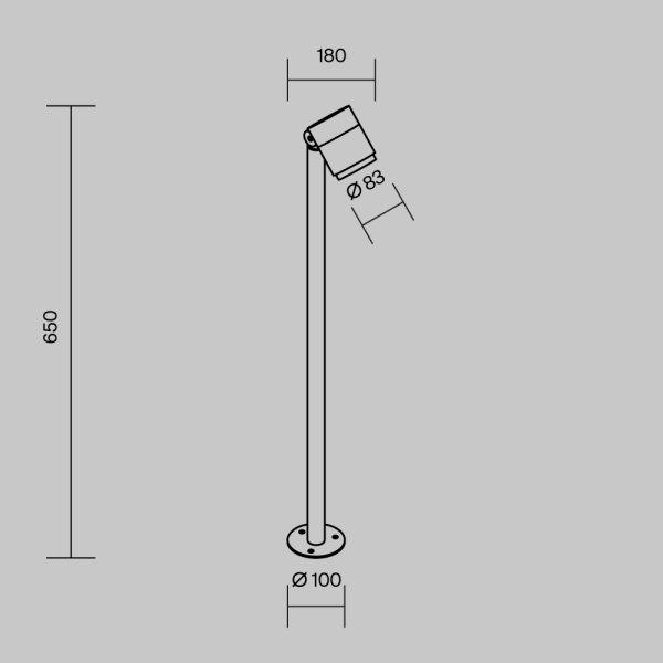 Ландшафтный светильник Outdoor O497FL-L12B3K1 Ландшафтный светильник Outdoor O497FL-L12B3K1
