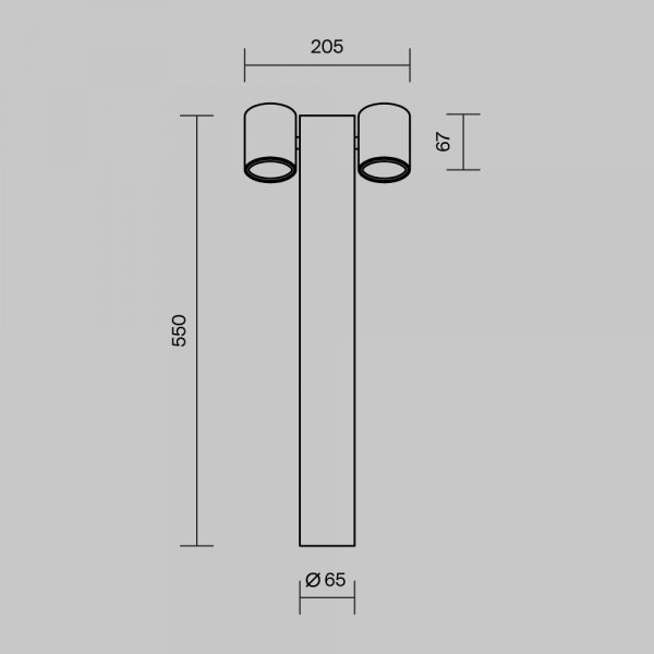 Ландшафтный светильник Outdoor O010FL-02B