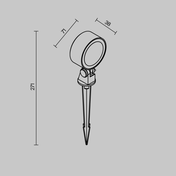 Ландшафтный светильник Outdoor O495FL-L10B3K Ландшафтный светильник Outdoor O495FL-L10B3K