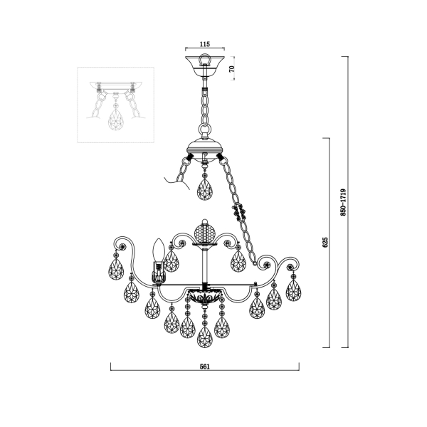 Люстра Freya FR1002PL-06WG Люстра Freya FR1002PL-06WG