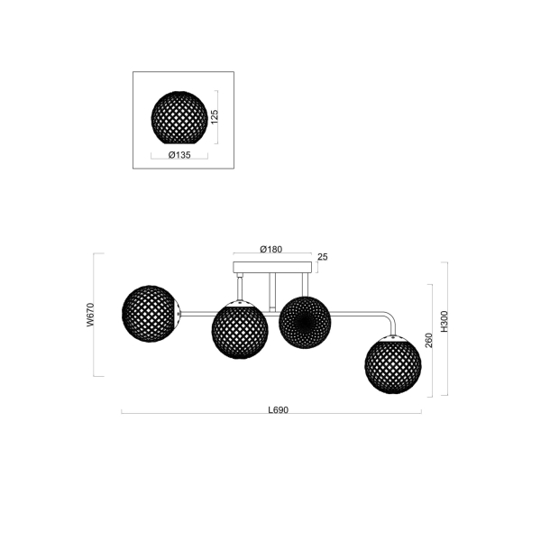 Люстра Freya FR8016PL-06BBS