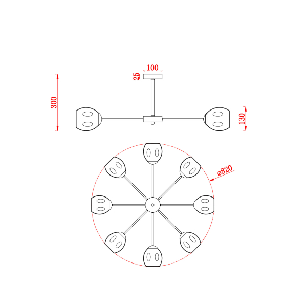 Люстра Freya FR5223PL-08C