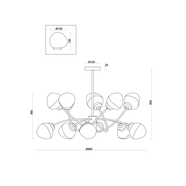 Люстра Freya FR8017PL-10MG