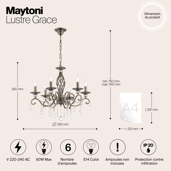 Люстра Maytoni RC247-PL-06-R