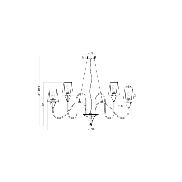 Люстра Maytoni MOD078PL-09CH