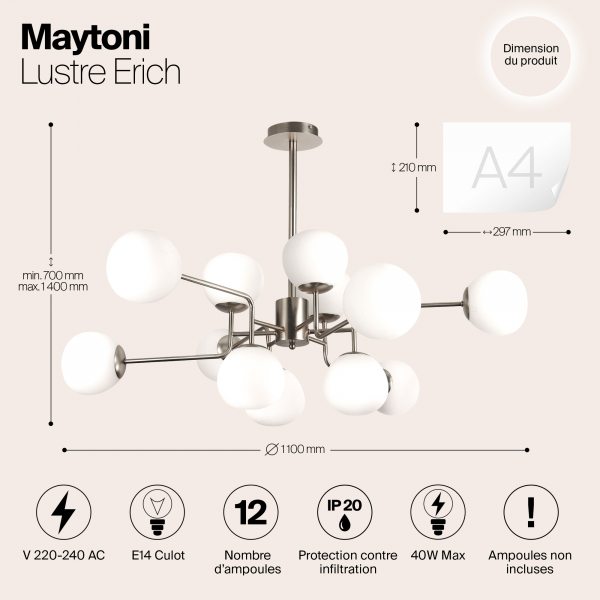 Люстра Maytoni MOD221-PL-12-N