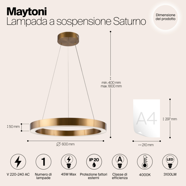 Подвесной светильник Maytoni MOD415PL-L45BS4K Подвесной светильник Maytoni MOD415PL-L45BS4K