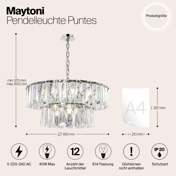 Подвесной светильник Maytoni MOD043PL-12CH Подвесной светильник Maytoni MOD043PL-12CH