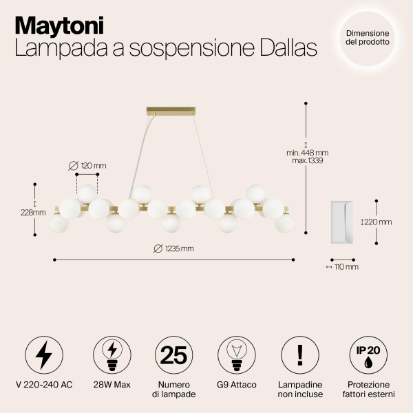 Подвесной светильник Maytoni MOD547PL-25BS Подвесной светильник Maytoni MOD547PL-25BS