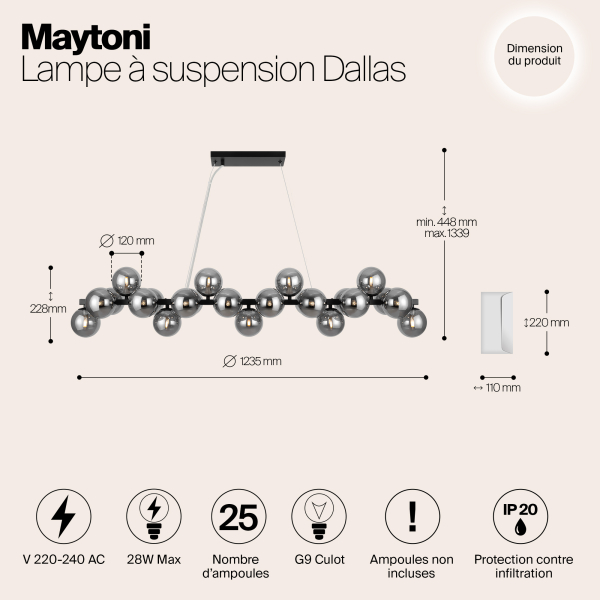 Подвесной светильник Maytoni MOD547PL-25B Подвесной светильник Maytoni MOD547PL-25B