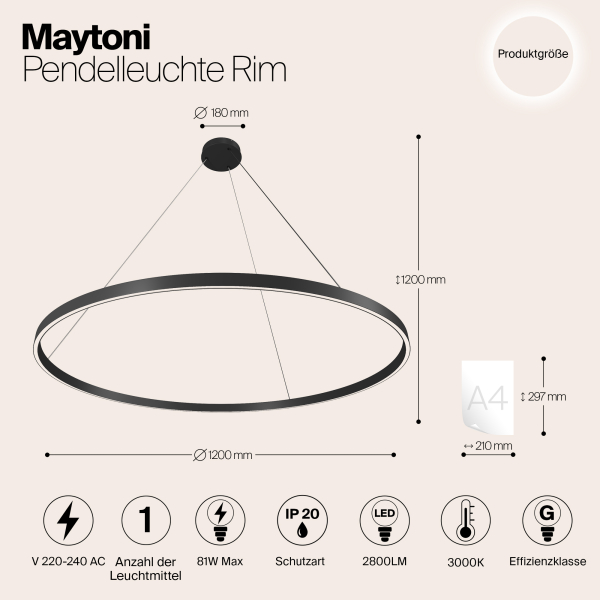Подвесной светильник Maytoni MOD058PL-L65B3K Подвесной светильник Maytoni MOD058PL-L65B3K