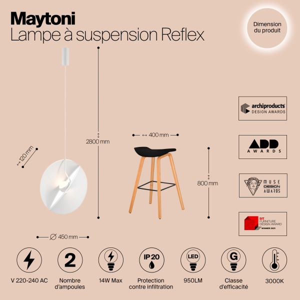 Подвесной светильник Maytoni MOD154PL-L6W3K Подвесной светильник Maytoni MOD154PL-L6W3K