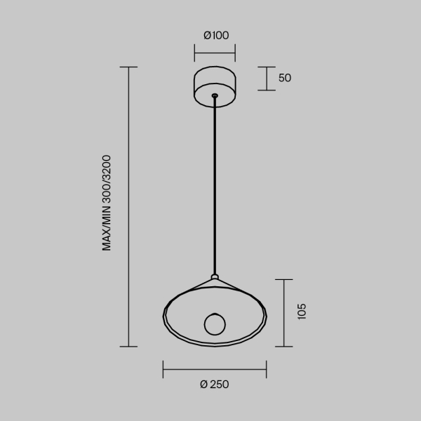 Подвесной светильник Maytoni MOD534PL-L16B3K