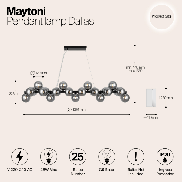 Подвесной светильник Maytoni MOD547PL-25B Подвесной светильник Maytoni MOD547PL-25B