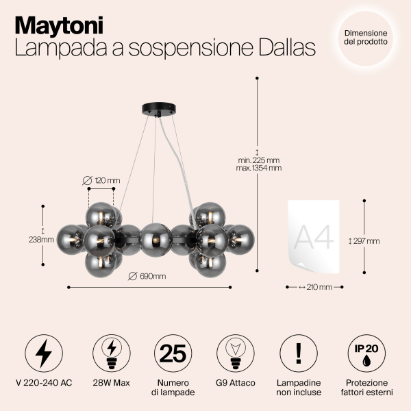 Подвесной светильник Maytoni MOD545PL-25B Подвесной светильник Maytoni MOD545PL-25B