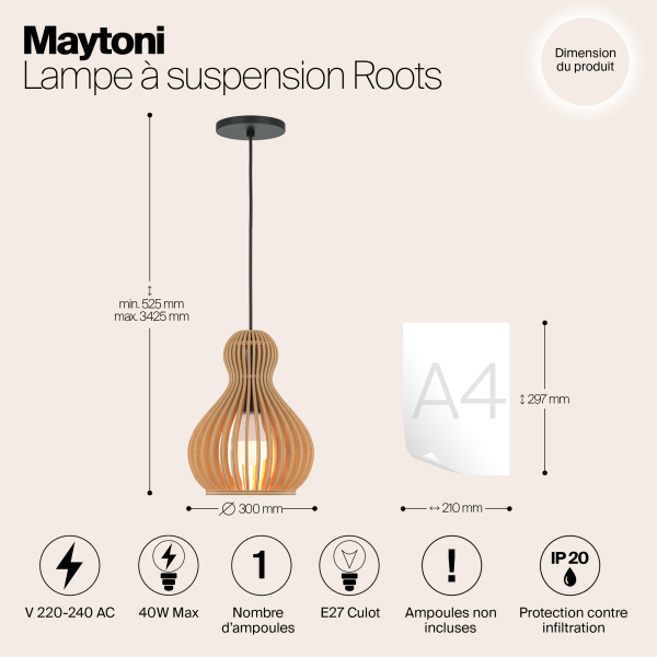 Подвесной светильник Maytoni MOD192PL-01W1 Подвесной светильник Maytoni MOD192PL-01W1
