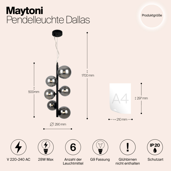 Подвесной светильник Maytoni MOD545PL-06B Подвесной светильник Maytoni MOD545PL-06B