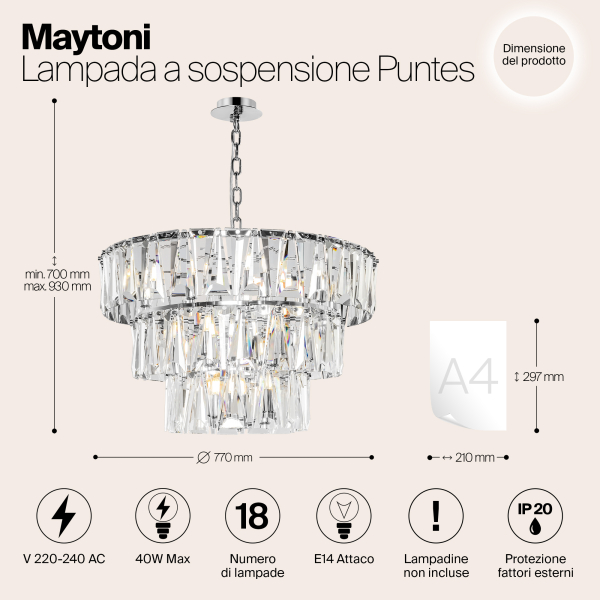 Подвесной светильник Maytoni MOD043PL-18CH Подвесной светильник Maytoni MOD043PL-18CH
