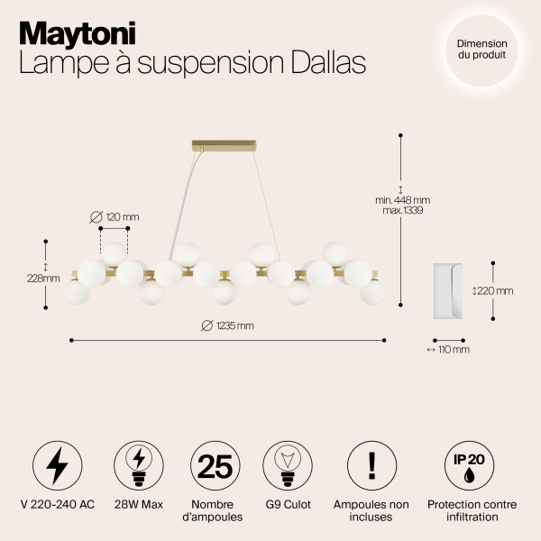 Подвесной светильник Maytoni MOD547PL-25BS Подвесной светильник Maytoni MOD547PL-25BS