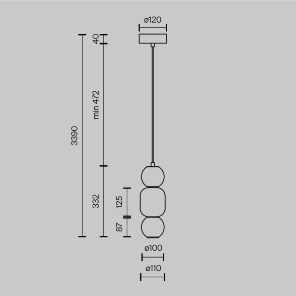 Подвесной светильник Maytoni MOD273PL-L16CH3K Подвесной светильник Maytoni MOD273PL-L16CH3K