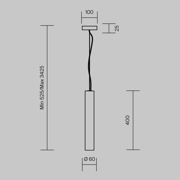 Подвесной светильник Maytoni MOD461PL-L5GRK