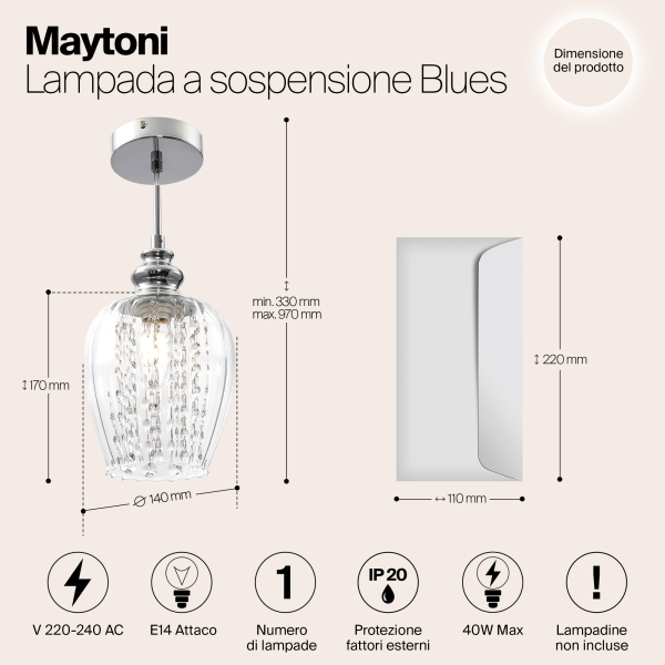 Подвесной светильник Maytoni MOD044-PL-01-N Подвесной светильник Maytoni MOD044-PL-01-N