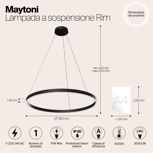 Подвесной светильник Maytoni MOD058PL-L42B4K Подвесной светильник Maytoni MOD058PL-L42B4K