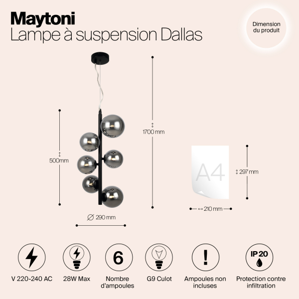 Подвесной светильник Maytoni MOD545PL-06B Подвесной светильник Maytoni MOD545PL-06B