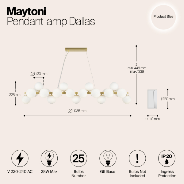 Подвесной светильник Maytoni MOD547PL-25BS Подвесной светильник Maytoni MOD547PL-25BS