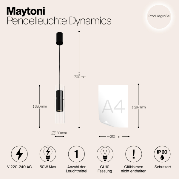 Подвесной светильник Maytoni MOD326PL-01B Подвесной светильник Maytoni MOD326PL-01B
