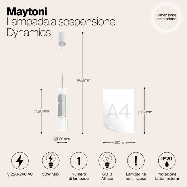 Подвесной светильник Maytoni MOD326PL-01W Подвесной светильник Maytoni MOD326PL-01W