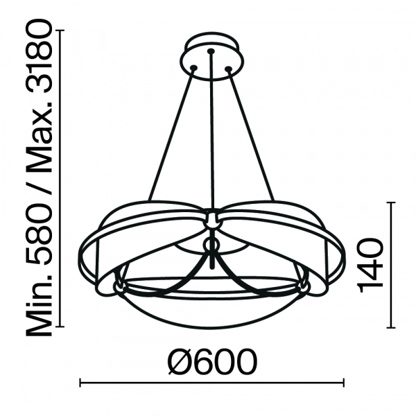 Подвесной светильник Maytoni MOD281PL-L45BS3K