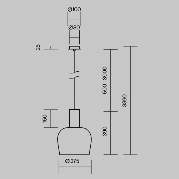 Подвесной светильник Maytoni MOD414PL-L7B3K