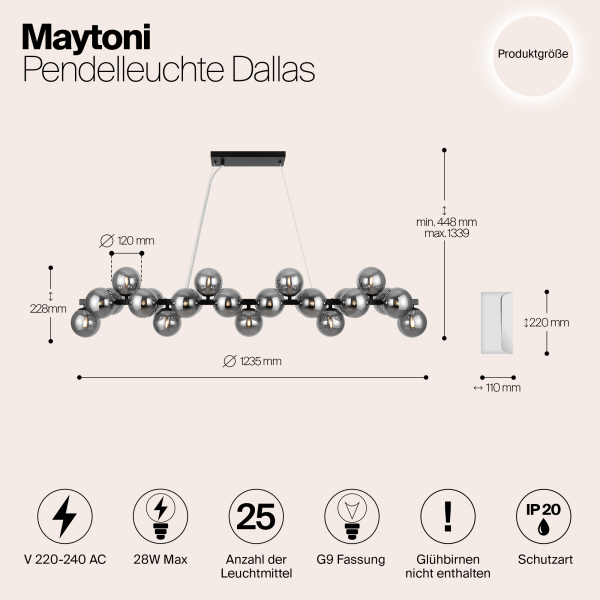 Подвесной светильник Maytoni MOD547PL-25B Подвесной светильник Maytoni MOD547PL-25B