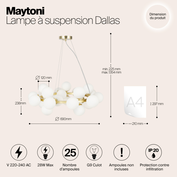 Подвесной светильник Maytoni MOD545PL-25BS Подвесной светильник Maytoni MOD545PL-25BS