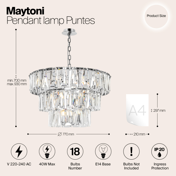 Подвесной светильник Maytoni MOD043PL-18CH Подвесной светильник Maytoni MOD043PL-18CH