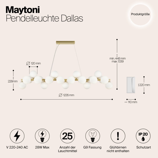 Подвесной светильник Maytoni MOD547PL-25BS Подвесной светильник Maytoni MOD547PL-25BS