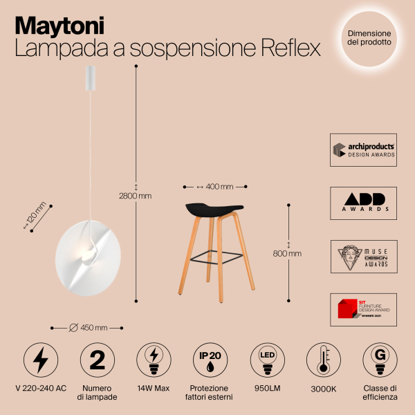 Подвесной светильник Maytoni MOD154PL-L6W3K Подвесной светильник Maytoni MOD154PL-L6W3K