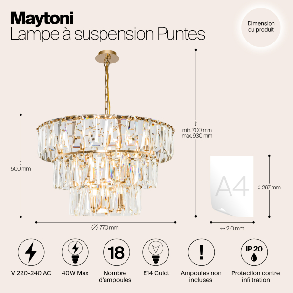 Подвесной светильник Maytoni MOD043PL-18G Подвесной светильник Maytoni MOD043PL-18G