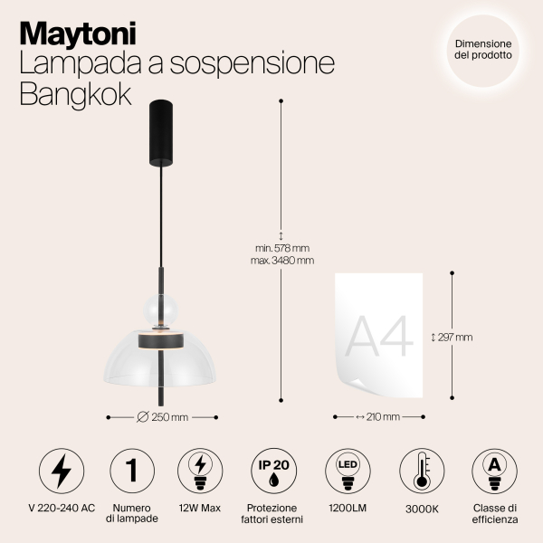 Подвесной светильник Maytoni MOD185PL-L6B3K1 Подвесной светильник Maytoni MOD185PL-L6B3K1